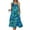 Blue#2, variant on Womens Dresses for Wedding Guest,Women Print Casual Dress for Summer Tank Dress Loose Flowy Beach Dress with Pockets Hankerchief Flare Midi Sundress Navy XL