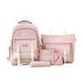 thumbnail image 2 of Conjunto de mochilas escolares Mochila 5 piezas Mochila Bolsa de hombro Mochila escolar Mochila para adolescentes Niñas Mujeres Escuela secundaria Útiles escolares Rosa Salvador Mochila para niñas, 2 of 10