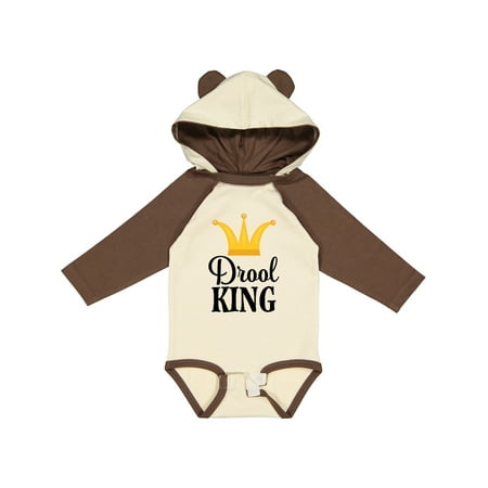 

Inktastic Drool King Baby Boy Funny Gift Baby Boy Long Sleeve Bodysuit