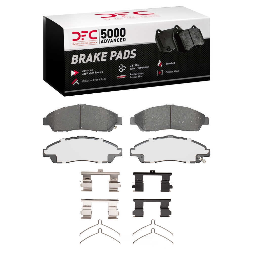 Dynamic Friction Company 1551-1723-02 DFC 5000 Advanced Brake Pads - Ceramic and Hardware Kit - OE