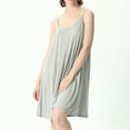 thumbnail image 5 of Defitshape Women's Bamboo Nightgown Sleepwear Cotton Cami Loungewear Plus Size Night Dress Soft Sleeveless Short Summer Camisole Pj Pajama Sleep Dress Grey 4X, 5 of 5