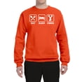 thumbnail image 2 of Cheerleading Eat Sleep Cheer Girl Sports Unisex Crewneck Graphic Sweatshirt, Orange, 3XL, 2 of 3