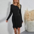 thumbnail image 4 of Gspmoly Robes pour Femmes, Mode Femmes Aguichant Décontractée Robe Unie à Manches Longues Robe Bandage Robes Formelles pour Femmes jusqu'à 65 % de Rabais, 4 of 5