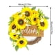 thumbnail image 3 of Corona de Girasol de Imitación, Decoración de Puerta de Bienvenida, Flores de Imitación, Flores Falsas, Puerta de Entrada de Ratán, Decoración Del Hogar, Colgante de Pared, 3 of 7