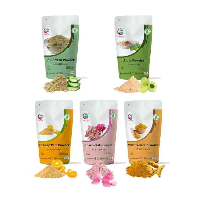 Set para el cuidado de la piel Yogi's Gift Herbal Aloe Vera Amla Orange Peel