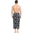 thumbnail image 2 of HAPPY BAY Men's Pareo Standard Vacation Sarong Full Beach Wrap One Size Metal, Palm Tree Summer Vacation Aloha, 2 of 6