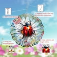 thumbnail image 6 of HELLOYOUNG 10inch Mandala Wind Spinner Vibrant Colors Red Cardinal Wind Chimes, Outdoor Metal Hanging 3D  Wind-Activated Sway & Spin  Garden/Yard/Patio Decor, Wind Sculpture Atmosphere Pendant., 6 of 7