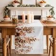 thumbnail image 2 of Table Runner 48 Inches Long for Kitchen Dining, Orange Eucalyptus Dresser Scarf Farmhouse, Dining Table Decorations for Wedding/Parties, Fall Weeping Botanical Leaf Watercolor 13 x 48 In, 2 of 8