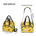 thumbnail image 4 of Herdesigns Bee Insulated Lunch Bag for Women Men Adults Large Reusable Lunch Box Yellow Bees Leakproof Cooler Tote Bags with Adjustable Shoulder Strap, 4 of 7