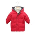 thumbnail image 2 of Esaierr 2-10Y Toddler Kids Winter Down Coat Mid Long Overcoat for Baby Boys Girls Lightweight Down Jacket Outerwear Jackets with Hooded Pocket Long-Sleeved Down Jacket Thickened Windbreaker, 2 of 5