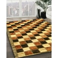 thumbnail image 3 of Ahgly Company Machine Washable Indoor Square Abstract Bee Yellow Area Rugs, 7' Square, 3 of 7