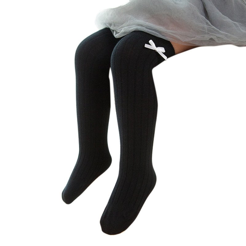 Kids Baby Girl Big Bow Knee High Long Warm Tights Socks Stockings Pantyhose Hot 