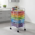 thumbnail image 5 of Spaco 6 Drawers Rolling Storage Cart Organizer-Transparent Multicolor, Craft Organizers and Storage, Multipurpose Organizer Cart for Home, Office, School, 5 of 8