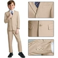 thumbnail image 3 of Lycody 5PCS Boys Formal Slim Suit Teen Dress Clothes Bearer Pants Vest Shirt BowTie or Tie Wedding Ring Outfit for Kids Fit Suit for Graduate Easter, 3 of 6