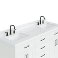 thumbnail image 5 of Ariel Hepburn 66 Inch Double Rectangle Sink Bathroom Vanity With Carrara White Quartz Countertop 1.5 Edge In White, 5 of 9