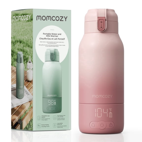 Momcozy Portable Bottle Warmer, 17oz Travel Milk Warmer with Dual Heating Modes