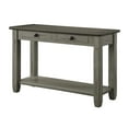 thumbnail image 4 of Rome 48 Inch Sofa Table- Rectangular- 2 Drawers- Brown- Gray- Solid Wood, 4 of 6