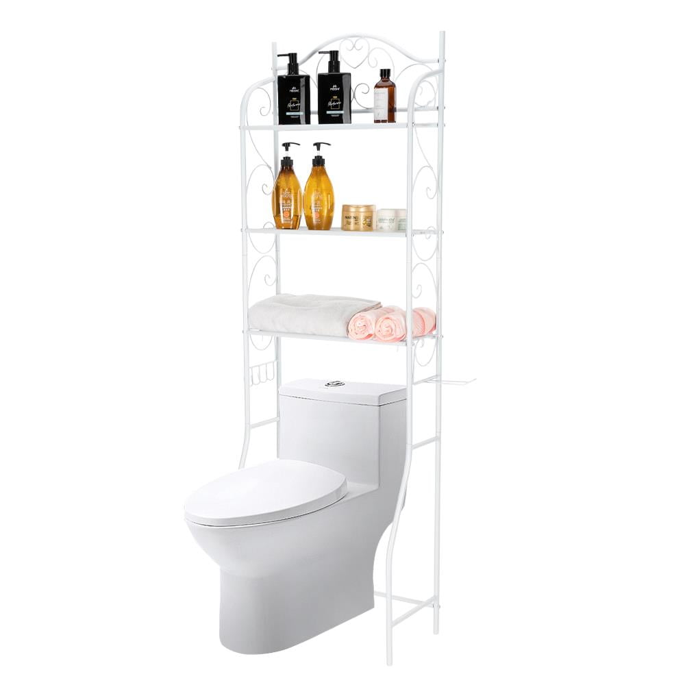 Ktaxon 3 Tier Metal Over The Toilet Shelf Multifunctional Toilet Stand