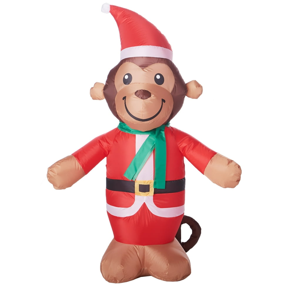 Holiday Time Inflatable Monkey, 4'