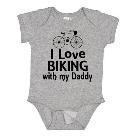 

Inktastic I Love Biking with Daddy Gift Baby Boy or Baby Girl Bodysuit