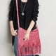 thumbnail image 4 of Bolso de hombro para mujer, bolso bandolera con borlas pequeñas, bolso bandolera retro, 4 of 5