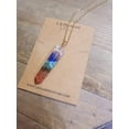 thumbnail image 4 of Natural Handmade Crystal Necklace Gold Tone 7 Chakras Healing Necklace Gemstone Chip, 4 of 8