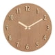 thumbnail image 2 of Reloj colgante redondo de 12 pulgadas, minimalista, silencioso, con números de madera 3D. Marrón, 2 of 8