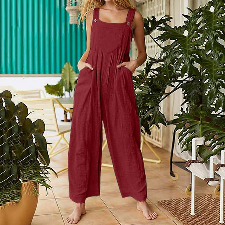 SELONE Jumpsuits for Women Dressy Casual Long Sleeve Knit Loose Fit Long  Pant Tube Top Ladies Travel Comfortable 2023 Vacation Flowy Rompers Womens