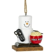 Ganz Smores Binge Tv Snowman Resin Holiday Christmas Ornament, 2.75"