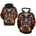 thumbnail image 4 of LAOLIUSN Men's 3d Print Wolf And Bald Eagle Graphic Hoodie Animal Themed Sweatshirt, S-4XL, 4 of 7