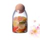 thumbnail image 5 of Lata sellada de vidrio de borosilicato transparente de 800 ml, recipiente para almacenar alimentos, especias y granos con corcho., 5 of 5