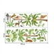 thumbnail image 2 of Pegatinas de plantas de selva tropical de verano, pegatinas decorativas de pared para sofá, jirafa, cebra, Tigre, animales de dibujos animados, sala de estar, 2 of 5