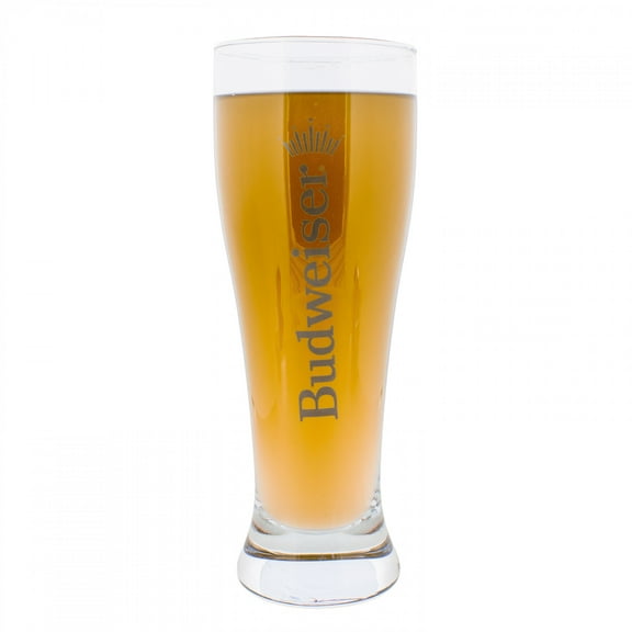 Budweiser Text Logo 16.9oz Pilsner Glass Set 2-Pack