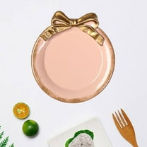 WHAMVOX Decorative Resin Plate Platter for Food Pink Dessert Round Tray