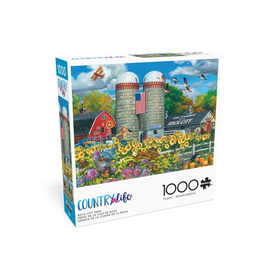 Buffalo Games Country Life Rock City Farm 1000-Piece Interlocking Jigsaw Puzzle for Adults Ages 14 