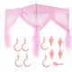 thumbnail image 1 of Cortina de cama de lujo Princess con 3 aberturas laterales, dosel, mosquitera (talla S), 1 of 10