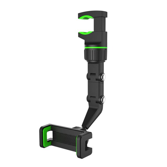Universal 360 Car Phone Holder Stand - Adjustable Rearview Mirror Mount for Navigation Safety