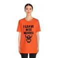 thumbnail image 4 of I Leave Bite Marks Unisex Streetwear Halloween Jersey Short Sleeve T-Shirt, 4 of 12