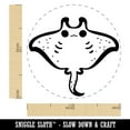 thumbnail image 2 of Sweet Kawaii Chibi Manta Ray Self-Inking Rubber Stamp Ink Stamper - Red Ink - Large 1-1/2 Inch, 2 of 7