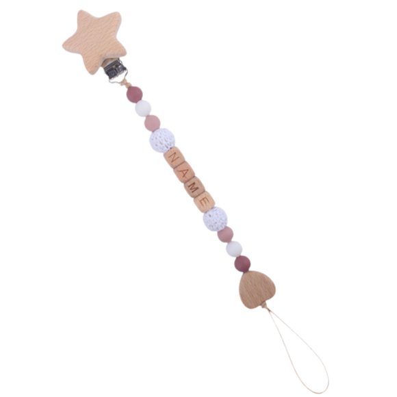 Clip de soporte para chupete, cadena de agarre, juguete, cordón para chupete, cadenas, accesorios, correa para chupete, cadena de chupete con cuentas Estilo B