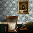 thumbnail image 5 of Boho Peel and Stick Wallpaper White Chrysanthemum Floral Soft Blue Wall Mural 17.7in x 9.8ft Self Adhesive Removable Wall Paper Renter Friendly Wallpaper for Bedroom Kitchen Farm, 5 of 8