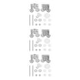 thumbnail image 2 of Guardoinrt Kits Complets pour Installation Simple Raccords de Siège de Toilette en Acier Inoxydable 1-4nm 3Set, 2 of 6