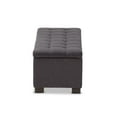 thumbnail image 4 of Pemberly Row Modern / Contemporary Storage Bench in Dark Gray, 4 of 8