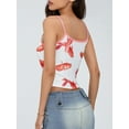 thumbnail image 6 of Biezeib Women's Cami Tank Tops Sleeveless Spaghetti Strap Koi Fish Print Slim Fit Camisole Summer Shirts, 6 of 6