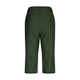 thumbnail image 4 of Ziynglg Womens High Waist Capri Jeggings Stretch Slim Solid Color Cropped Pants Casual Business Straight Pants, 4 of 8