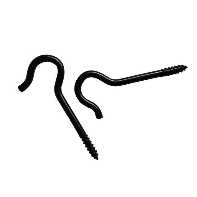 Swag Hook Living Accents, acero negro, 2,5 cm de alto, resistente, paquete de 5