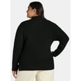 thumbnail image 5 of Terra & Sky Women's Plus Size Funnel Neck Sweater, Midweight, Sizes 0X-5X, 5 of 6