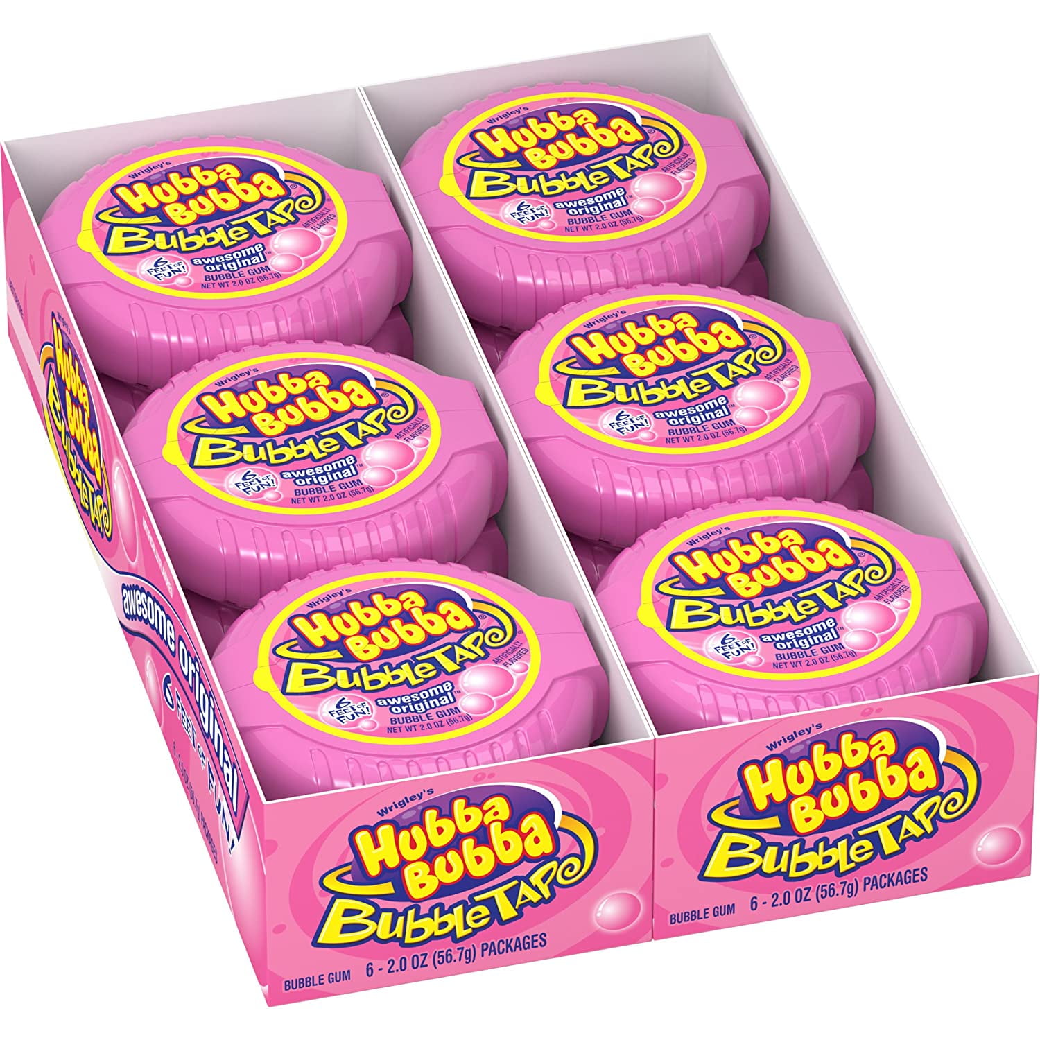 Hubba Bubba Bubble Gum Awesome Original Bubble Gum 2 oz (Pack of 12 Hubba Bubba Bubble Gum Awesome Original Bubble Gum 2 oz (Pack of 12