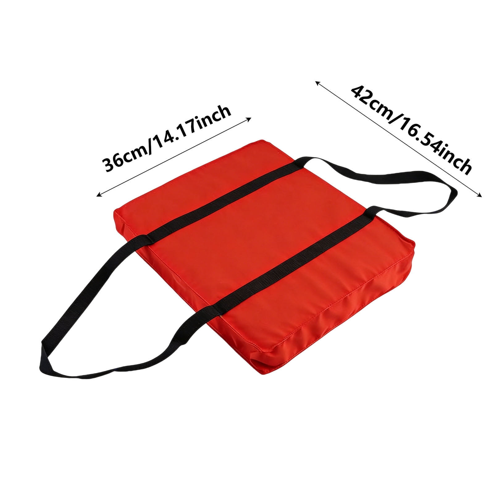 Emergency Marine Foam Flotation Cushion - 16.5 x 14 Inch Square Boat Cushion for Canoes, Kayaks, and Boats - Red Throwable Floatation Seat Pad, Swimming Boat Throwable Flotation Device (Red)