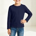 thumbnail image 5 of Bovxnpu Girls Long Sleeve Shirts Undershirts Kids Long Sleeve Crew Neck Soft Cotton Base Layer Top Outfits, 5 of 6